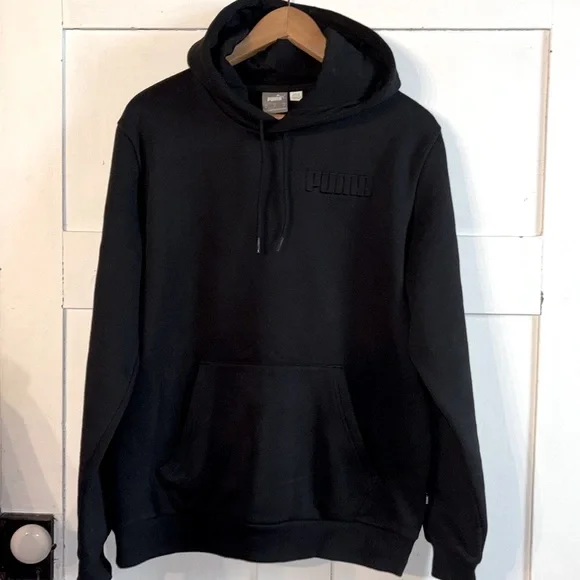 NWOT Puma Hooded Black Sweatshirt Size Medium Hoodie Men